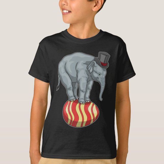 Camiseta Páscoa de elefante - Circo de ovo de Páscoa (Frente)