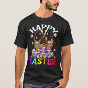 Camiseta Páscoa de Felz pascoa de Cachorro Coelho Ovos