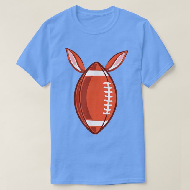 Camiseta Páscoa de futebol Bunny Ears Happpy Páscoa Day T-S (Frente do Design)