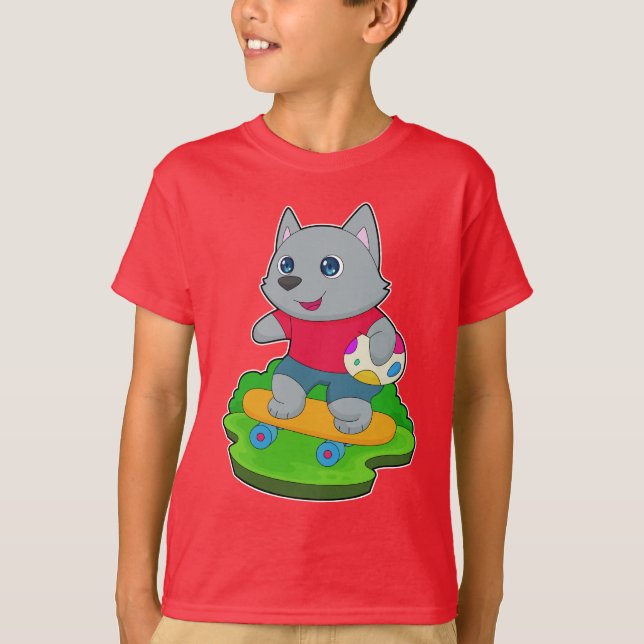 Camiseta Páscoa de gato (Frente)