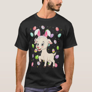 Camiseta Páscoa de Goat Bunny Easter Egg Funny Goat domingo