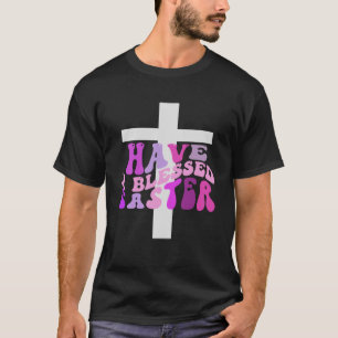 Camiseta Páscoa De Groovy Tem Uma Páscoa Abençoada, Retro C