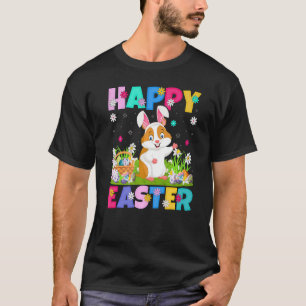 Camiseta Páscoa de Hamster Felz pascoa Bunny Hamster Doming