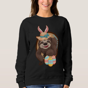 Camiseta Páscoa De Hoppy Com Coelhinho De Orelha Com Coelhi