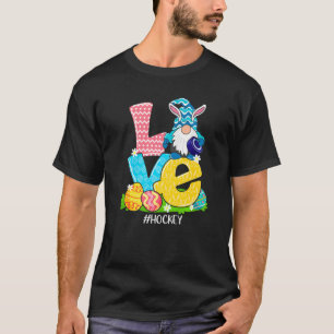 Camiseta Páscoa de Hóquei Engraçado Gnome Cesto de Ovos