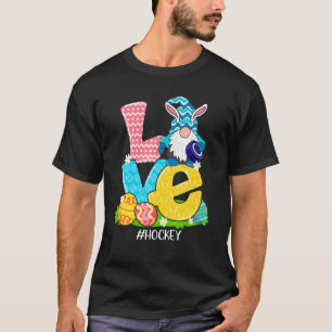 Camiseta Páscoa de Hóquei Engraçado Gnome Cesto de Ovos