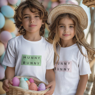 Camiseta Páscoa de Hunny Bunny Kids Adorável