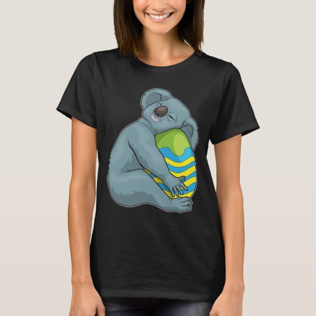 Camiseta Páscoa de Koala - Óvulo de Páscoa Dormindo (Frente)