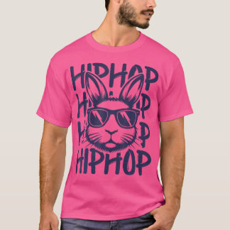 Camiseta Páscoa De Óculos Solares De Coelhinho De Hip Hop P