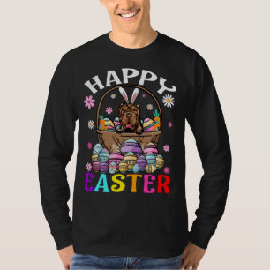 Camiseta Páscoa de Ovos Coelhinhos de Felz pascoa Shar Pei