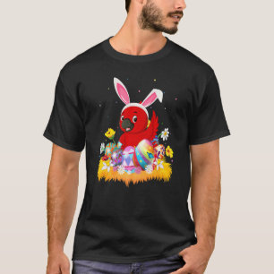 Camiseta Páscoa de pássaro cardinal de óvulo Engraçada Domi
