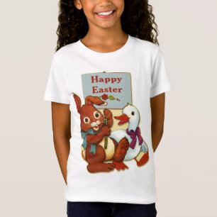 Camiseta Páscoa de Pato e Coelho