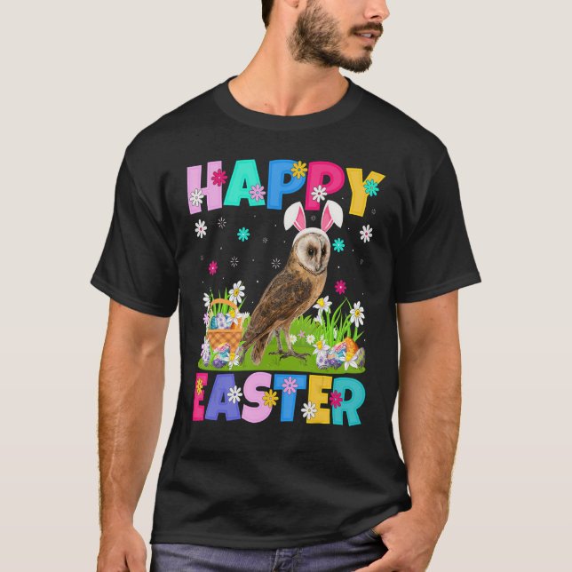 Camiseta Páscoa de Pernalonga Felz pascoa Bunny Barn Owl S (Frente)