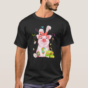 Camiseta Páscoa de Primavera de coelho de páscoa com cesto