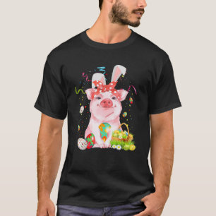 Camiseta Páscoa de Primavera de coelho de páscoa com cesto 