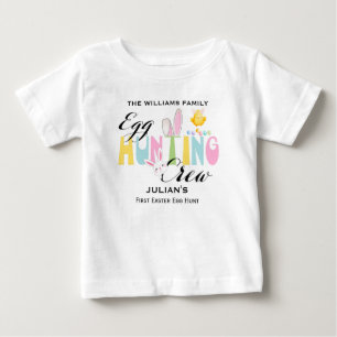 Camiseta Páscoa de Tripulação de Caça de Ovos de Pastel Per