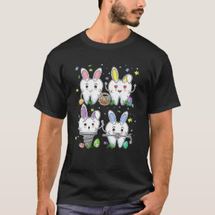 Camiseta Páscoa dentária engraçada Páscoa de dentista de co
