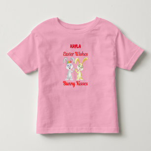 CAMISETA "PÁSCOA DESEJA, BUNNY BISSES" TODDL PERSONALIZADO