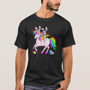 Camiseta Páscoa Dia Coelhinho Andando Unicorn Garotas Toddl