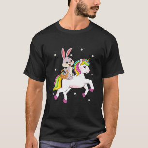 Camiseta Páscoa Dia Coelhinho Andando Unicorn Garotas Toddl