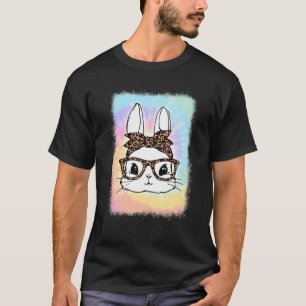 Camiseta Páscoa Dia Coelhinho Leopardo Óculos Bandana Tie D