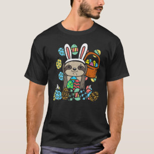 Camiseta Páscoa Dia da Lama Coelhinho Orelha Cesto de Ovos