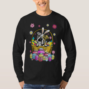Camiseta Páscoa Dia da Páscoa Ovos Coelhinhos Cachorro Ingl