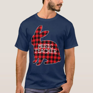 Camiseta Páscoa Dia Figurino Vermelho Xadrez Coelho Gráfico