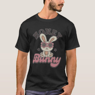 Camiseta Páscoa Dia Mel Óculos Coelhinhos Coelho Coelho Ret