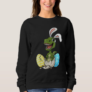 Camiseta Páscoa Dia T Rex Com Ovos Coelhinhos Garotas K