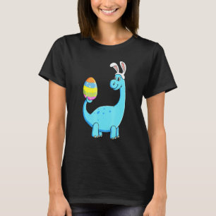 Camiseta Páscoa Dia T Rex Dino Coelho Orelha Com Ovos Boys 