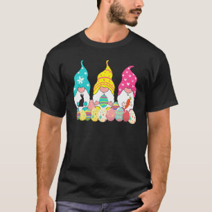 Camiseta Páscoa Dia Três Gnomos Páscoas Pastel Primavera B