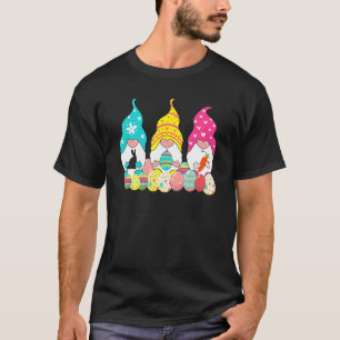 Camiseta Páscoa Dia Três Gnomos Páscoas Pastel Primavera B