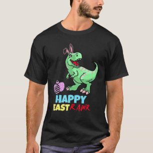 Camiseta Páscoa Dinossaur Feliz Eastrawr Rex Dinosaur Egg B