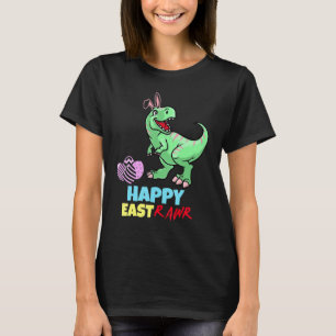 Camiseta Páscoa Dinossaur Feliz Eastrawr Rex Dinosaur Egg B