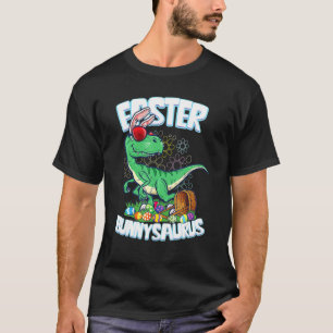 Camiseta Páscoa Dinossauro Coelhinho de Ovo Rapazes Velocir