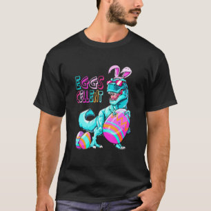 Camiseta Páscoa Dinossauro Coelhinho Rex Meninas Crianças O