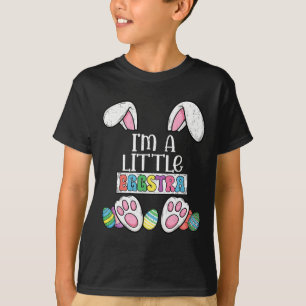 Camiseta Páscoa Divertida Coelho Fofo Eu Sou Pequeno Ovo Ki