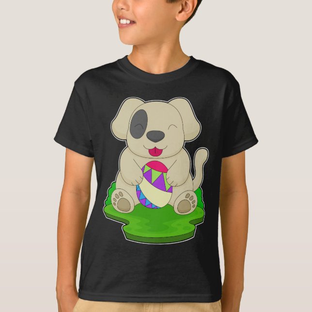 Camiseta Páscoa do cachorro ovo de Páscoa (Frente)