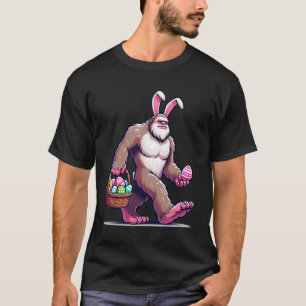 Camiseta Páscoa do Pé-Grande Sasquatch Coelho Ovos Homens M