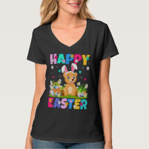 Camiseta Páscoa do Urso Felz pascoa Coelho no Domingo