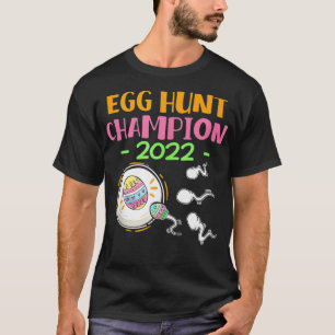 Camiseta Páscoa Domingo, 2022, campeão da caça aos ovos Ann