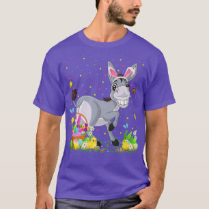 Camiseta Páscoa Donkey Bunny Ovo Caçando Páscoa Burro Sund