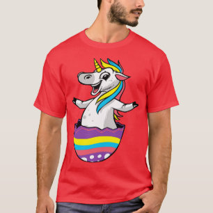 Camiseta Páscoa é unicórnio mágico em ovos de páscoa