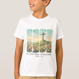 Camiseta Páscoa Ele Não Está Aqui Ele Ressuscitou Mateus 28