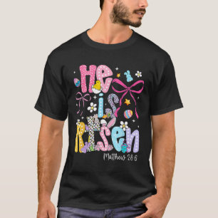 Camiseta Páscoa Ele Ressuscitou Mateus 286 Coquete Laço Men