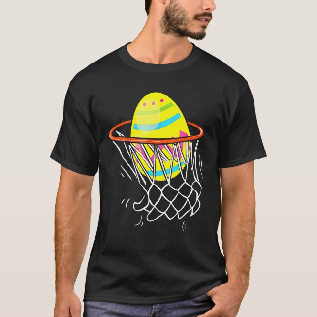 Camiseta Páscoa Engraçada, Basquete, Crianças Caçadoras de  (Frente)