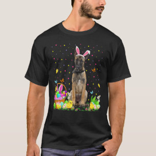 Camiseta Páscoa Engraçada Caça ao Ovo Belga Cachorro Leste
