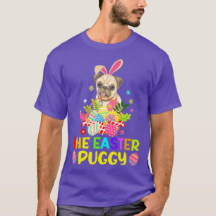 Camiseta Páscoa Engraçada Cachorro De Ovos De Orelha Coelho