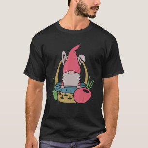 Camiseta Páscoa Engraçada Coelhinho Gnome Com Cesta De Ovo